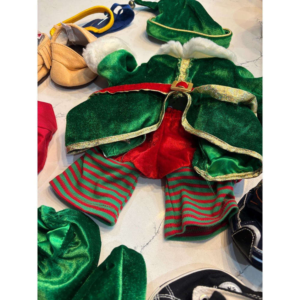 Build A Bear Clothes Assessories LOT. Christmas OutFit, Sketchers, Shoes, Hats,